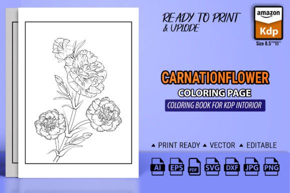 A Carnation Flower Graphic for Branding and Marketing