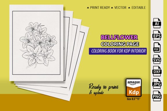 Easy Yellow Bellflower Drawing Pages: A Graphic Asset Review