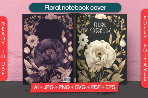 Floral Notebook Cover: A Graphics Asset for Editorial Design