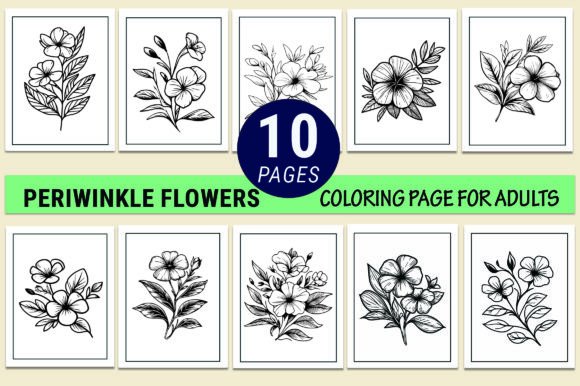 Periwinkle Flower Graphic for Creative Business Products