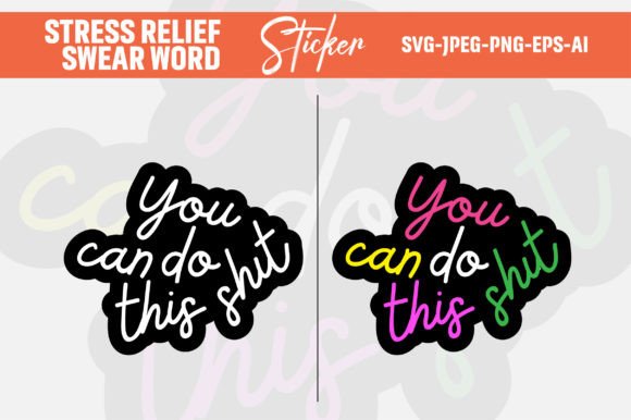Stress Relief Adult Fun Sticker 1: A Graphic Asset for Creative Brands